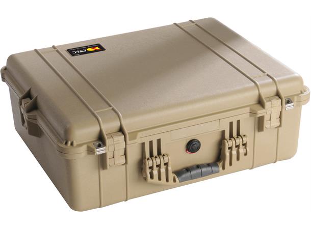 PELI CASE 1600 m/skum, Desert Tan SPESIAL (MIN. 96 STK)