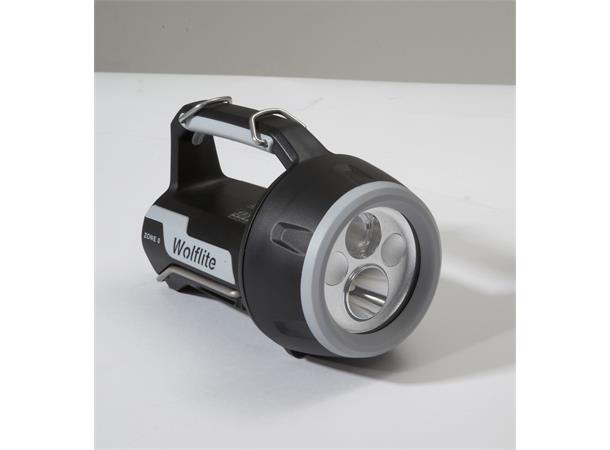 WOLF XT75H Ex Sone 0 oppladbar LED-lykt inkl. 230V lader. 2 spredn, 2 lysstyrker