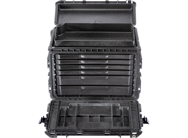 PELI CASE 0450 SD4 med 4 stk lave og 2 stk høye skuffer