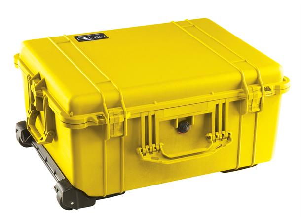 PELI CASE 1610 u/skum, gul (MIN 90 STK) Innv. mål: 551x422x268 mm