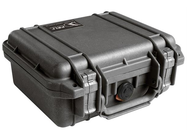 PELI CASE 1200 sort uten skum Innv. mål: 235x181x105 mm