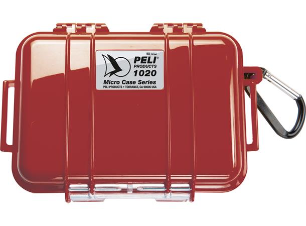 PELI 1020 MICRO CASE rød (300STK) innv. mål: 137x92x43 mm