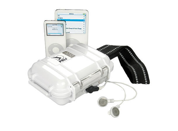 PELI i1010 iPod MICRO CASE, hvit LAGERSALG