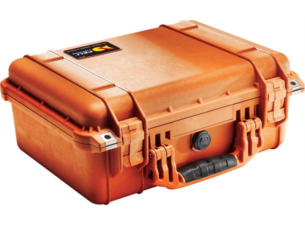 PELI CASE 1450 m/skum, oransje Innv. mål: 374x260x154 mm