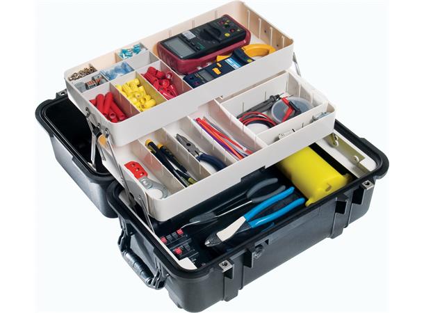 PELI CASE 1460 verktøykoffert, sort Innv. mål: 471x252x277 mm
