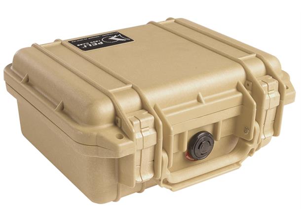 PELI CASE 1200 Desert Tan u/skum(60 STK) Innv. mål: 235x181x105 mm