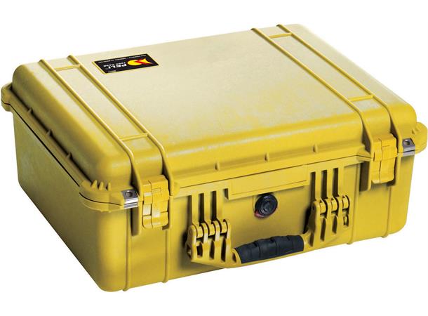 PELI CASE 1550 u/skum, gul Innv. mål: 473x360x196 mm