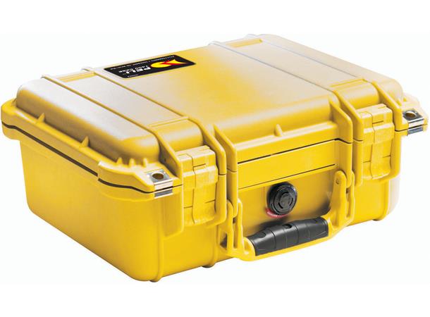 PELI CASE 1400 m/skum, gul Innv. mål: 301x228x131 mm