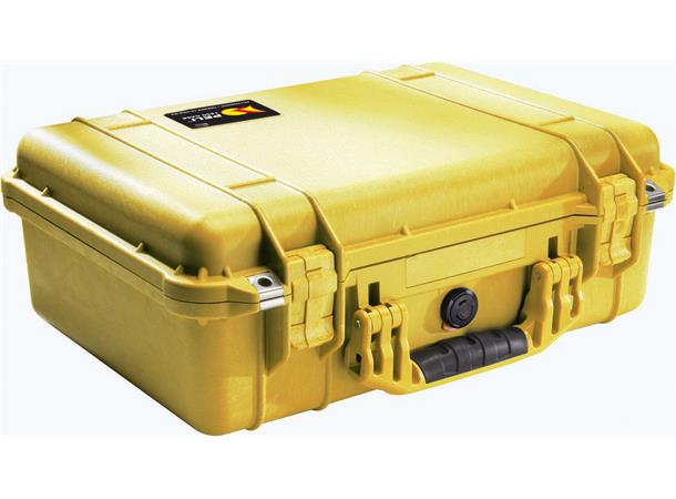 PELI CASE 1500 u/skum, gul Innv. mål: 428x286x155 mm