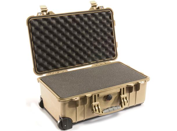 PELI CASE 1510 Desert Tan m/skum Innv. mål: 502x279x193 mm