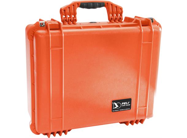 PELI CASE 1550 oransje, uten skum Innv. mål: 473x360x196 mm