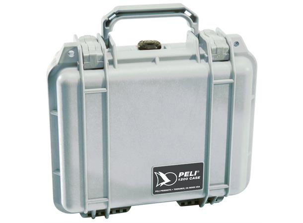 PELI CASE 1200 Grå u/skum Innv. mål: 235x181x105 mm