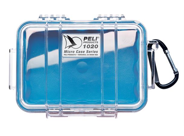 PELI 1020 MICRO CASE blå/klar (60 STK) innv. mål: 137x92x43 mm