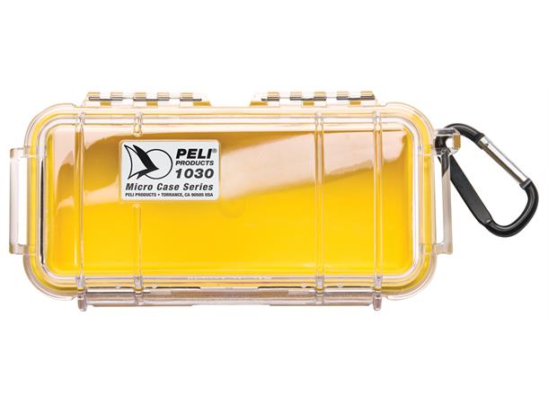 PELI 1030 MICRO CASE gul/klar Innv. mål: 165x70x52 mm