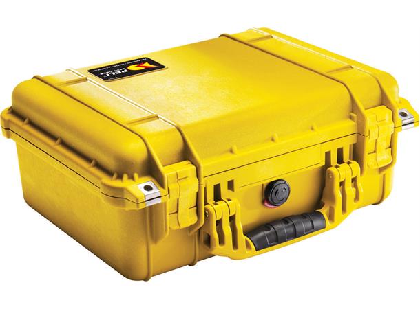 PELI CASE 1450 m/skum, gul Innv. mål: 374x260x154 mm