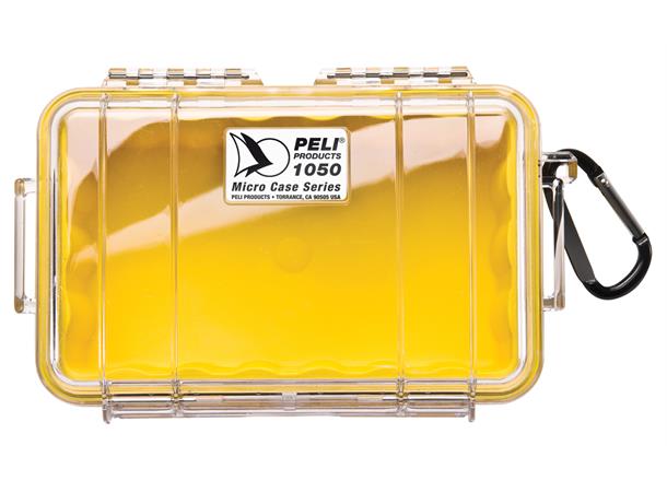 PELI 1050 MICRO CASE gul/klar Innv. mål: 160x93x70 mm