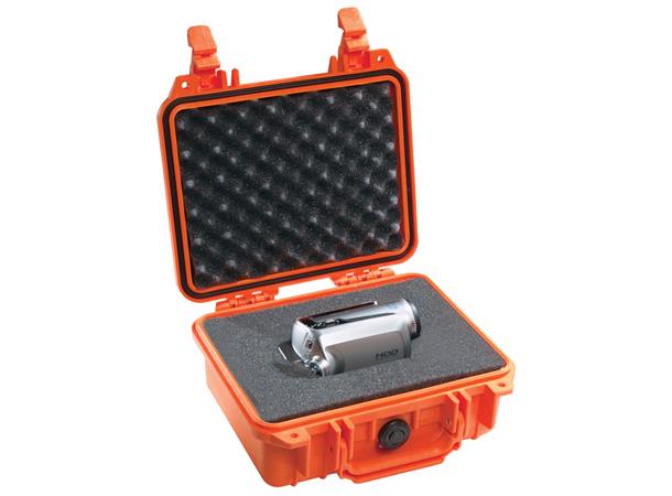 PELI CASE 1200 m/skum, oransje Innv. mål: 235x181x105 mm