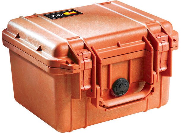 PELI CASE 1300 oransje, uten skum Innv. mål: 233x178x155 mm