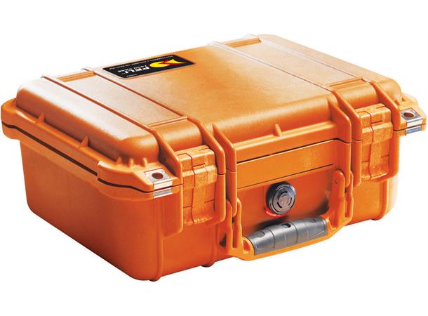 PELI CASE 1400 m/skum, oransje Innv. mål: 301x228x131 mm