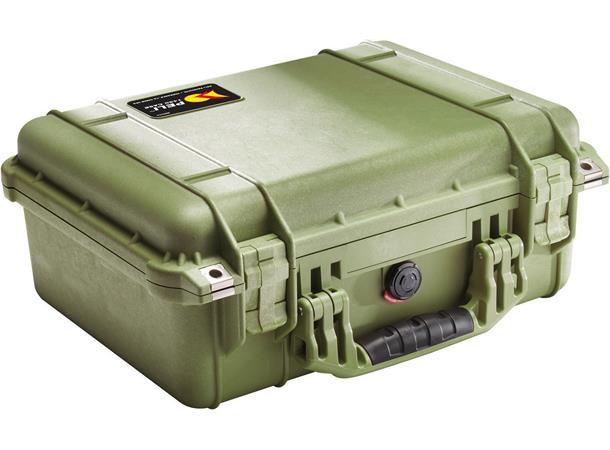 PELI CASE 1450 OD grønn uten skum Innv. mål: 374x260x154 mm